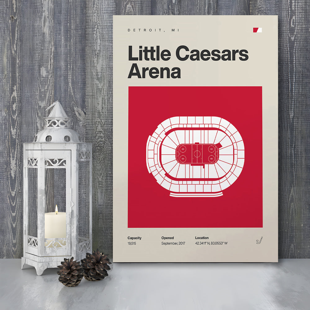 Detroit Red Wings Stadium Print, Little Caesars Arena Print, Fan Gifts, Sport Art, Canvas Print Wall Art