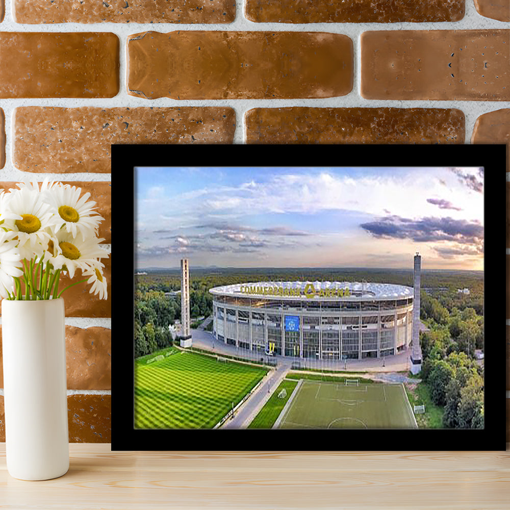 Deutsche Bank Park, Stadium Canvas, Sport Art, Gift for him, Framed Art Print Wall Decor, Picture Framed