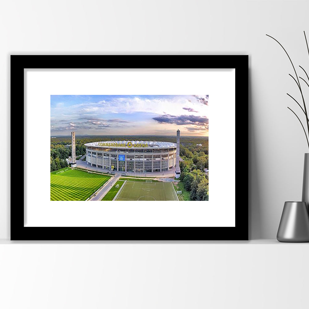 Deutsche Bank Park, Stadium Canvas, Sport Art, Gift for him, White Border Framed Art Print Wall Decor