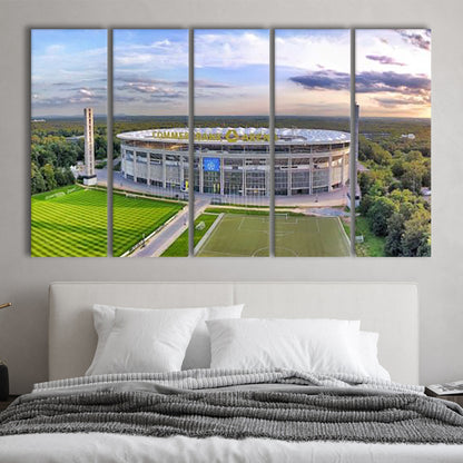 Deutsche Bank Park, Stadium Canvas, Sport Art, 5 Panel B, Extra Large Canvas, Canvas Print Wall Art
