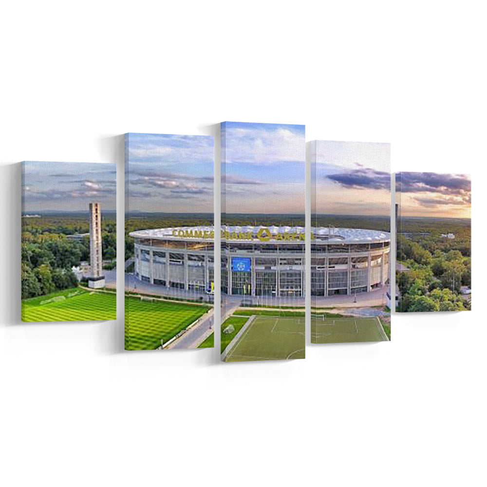 Deutsche Bank Park, Stadium Canvas, Sport Art, Gift for him, 5 Panel, Large Canvas, Canvas Print Wall Art