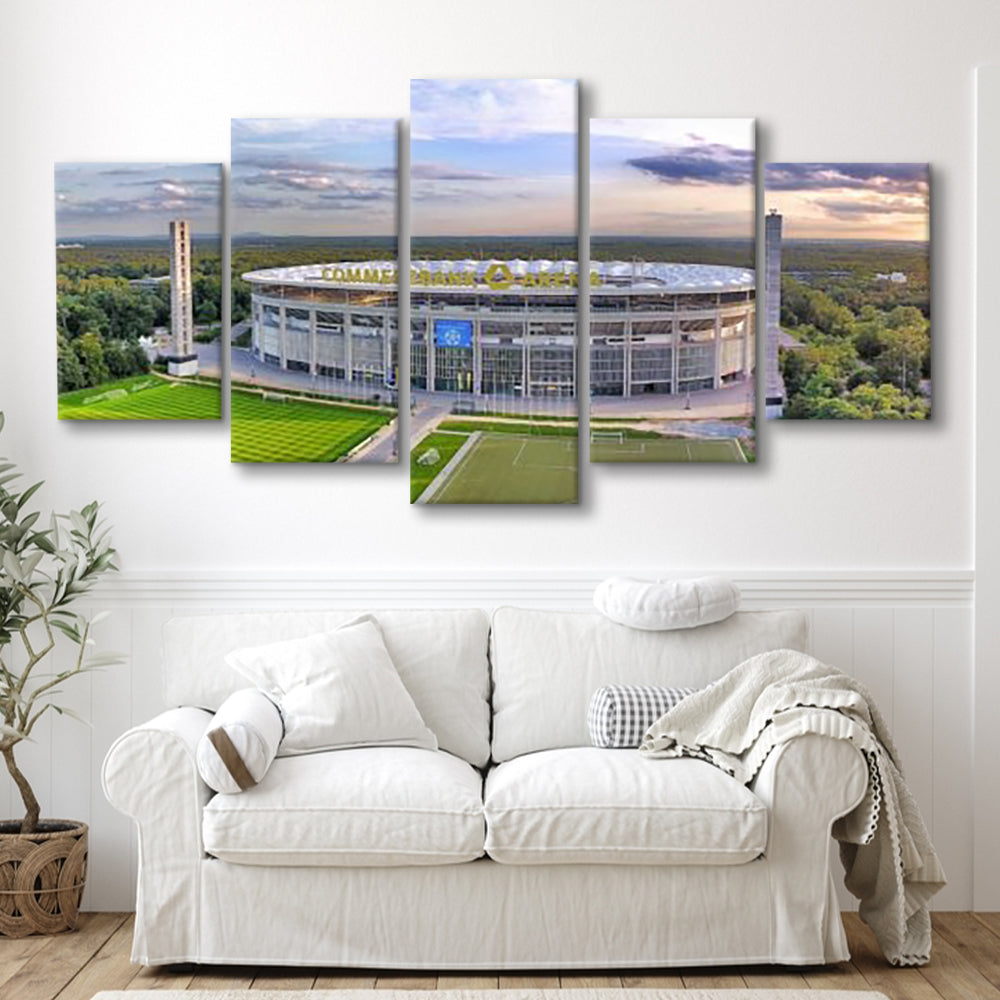 Deutsche Bank Park, Stadium Canvas, Sport Art, Gift for him, 5 Panel, Large Canvas, Canvas Print Wall Art