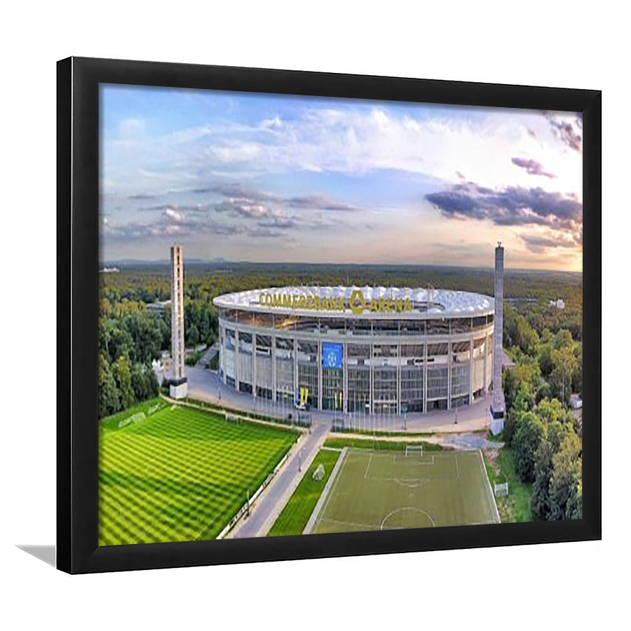 Deutsche Bank Park, Stadium Canvas, Sport Art, Gift for him, Framed Art Print Wall Decor, Picture Framed