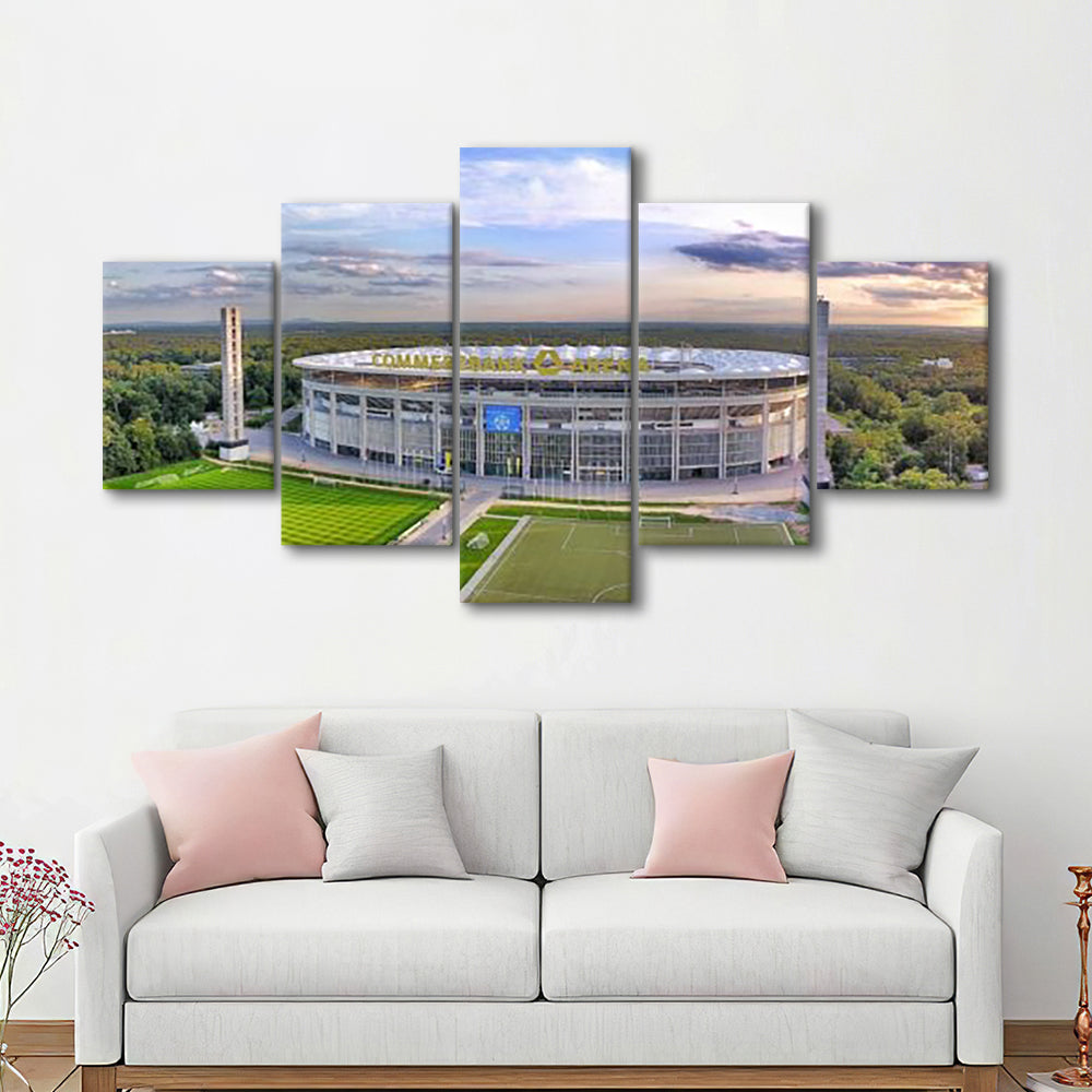 Deutsche Bank Park, Stadium Canvas, Sport Art, Gift for him, 5 Panel, Large Canvas, Canvas Print Wall Art