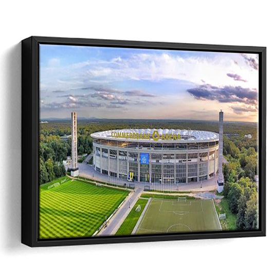 Deutsche Bank Park, Stadium Canvas, Sport Art, Framed Canvas Print Wall Art, Floating Frame