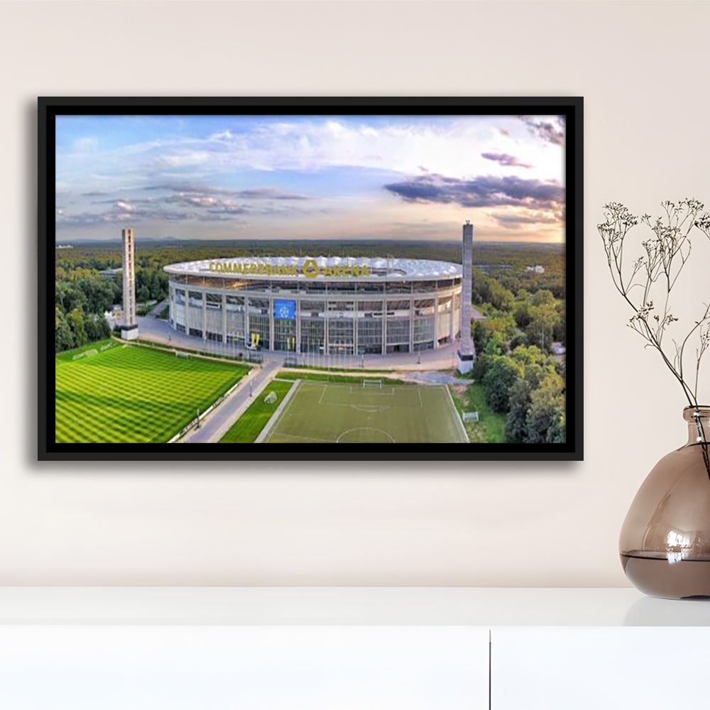 Deutsche Bank Park, Stadium Canvas, Sport Art, Framed Canvas Print Wall Art, Floating Frame