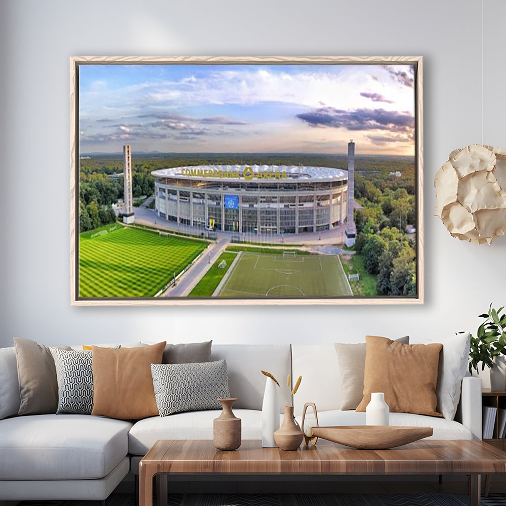Deutsche Bank Park, Stadium Canvas, Sport Art, Framed Canvas Print Wall Art, Floating Frame