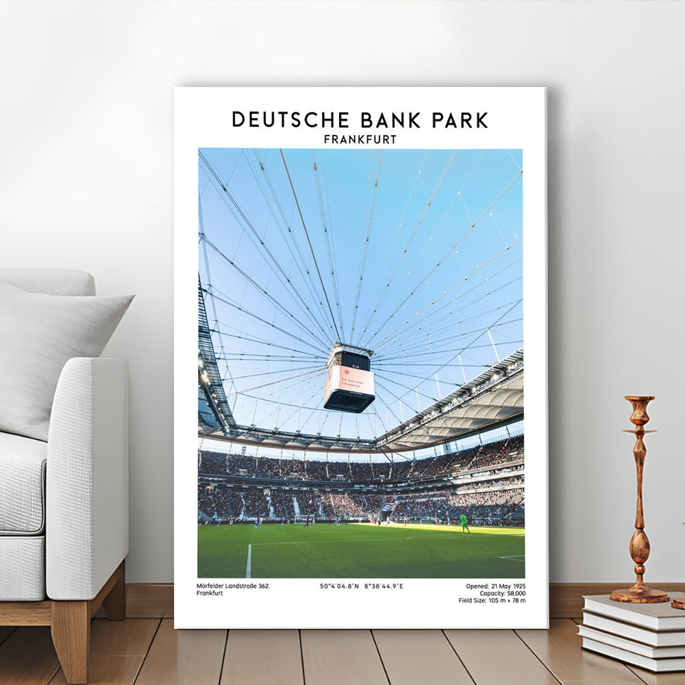 Deutsche Bank Park, Frankfurt Football Stadium Wall Art Print, Bundesliga Decor, Canvas Prints Wall Art, Man Cave Decor