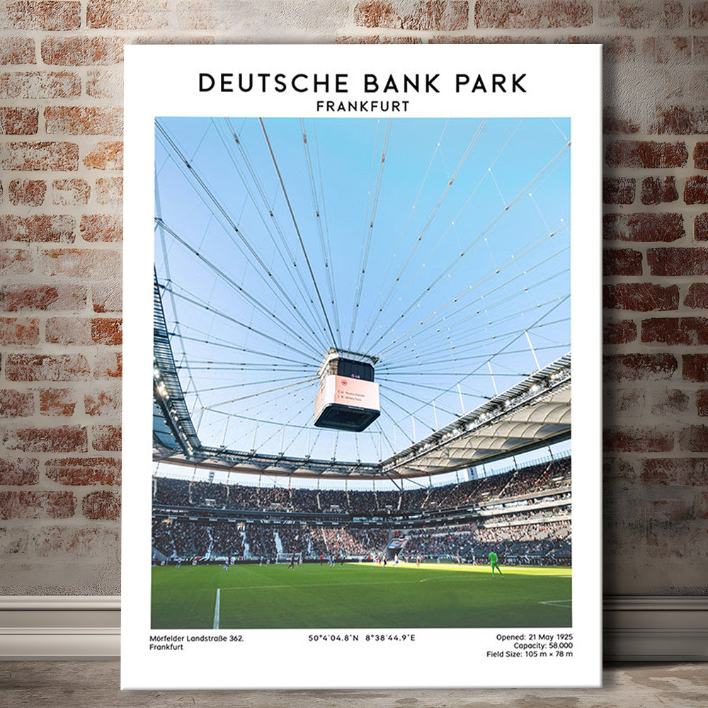 Deutsche Bank Park, Frankfurt Football Stadium Wall Art Print, Bundesliga Decor, Canvas Prints Wall Art, Man Cave Decor