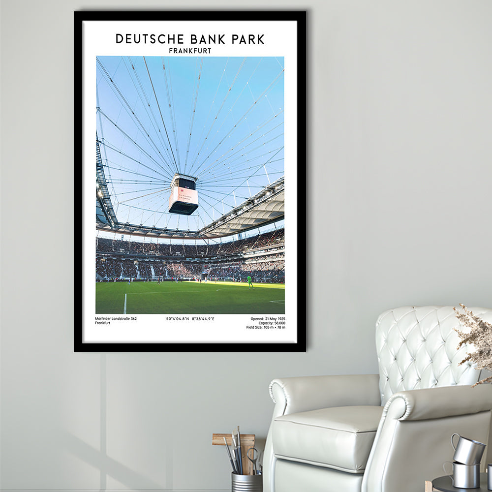 Deutsche Bank Park, Frankfurt Football Stadium Wall Art Print, Bundesliga Decor, Framed Art Prints Wall Decor