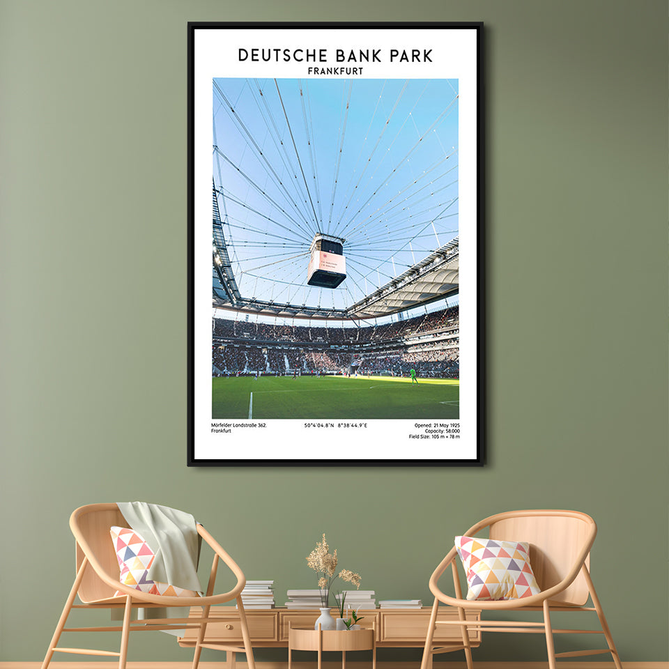 Deutsche Bank Park, Frankfurt Football Stadium Wall Art Print, Bundesliga Decor, Framed Canvas Prints Wall Art
