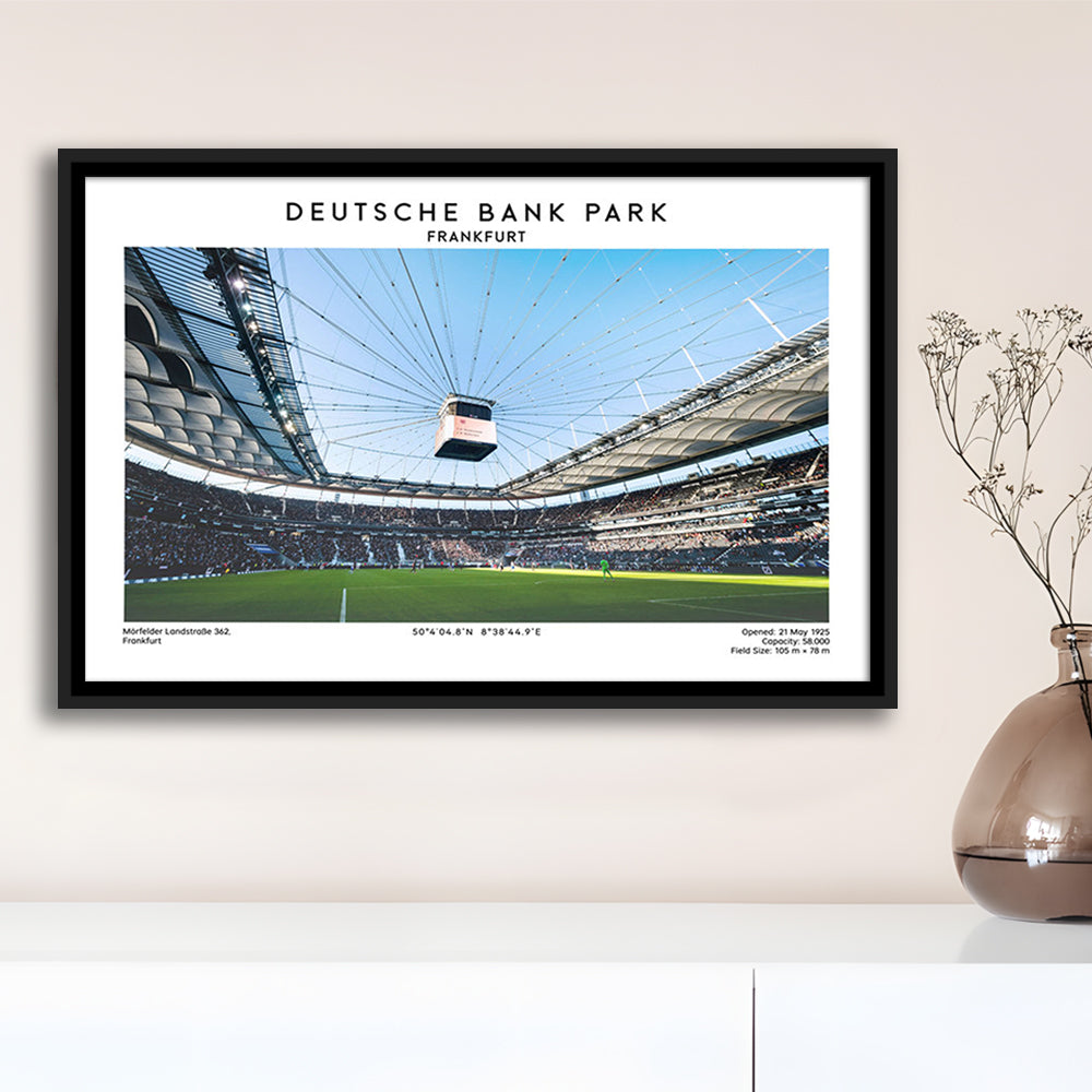 Deutsche Bank Park Print, Frankfurt Football Stadium Wall Art , Bundesliga Fans, Framed Canvas Print Wall Art