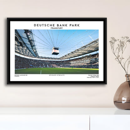 Deutsche Bank Park Print, Frankfurt Football Stadium Wall Art , Bundesliga Fans, Framed Canvas Print Wall Art