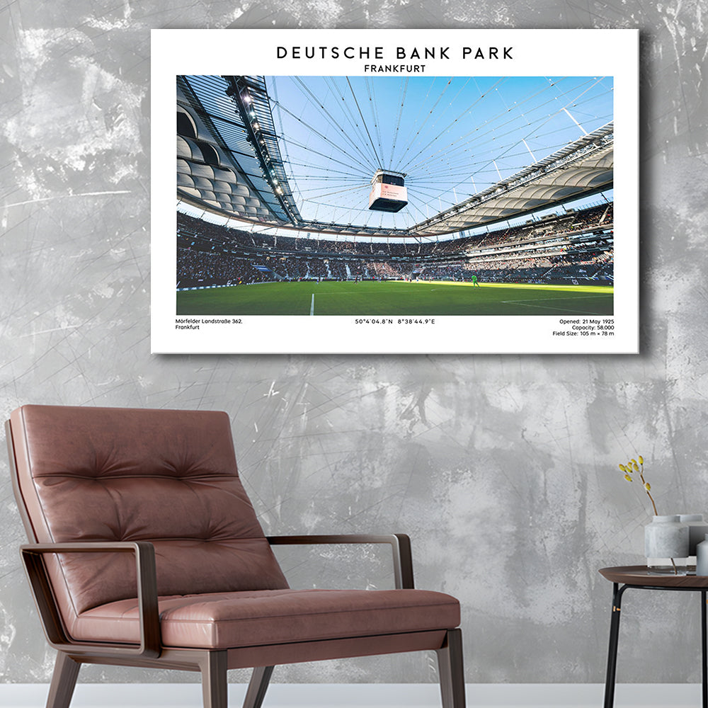 Deutsche Bank Park Print, Frankfurt Football Stadium Wall Art , Bundesliga Fans, Canvas Print Wall Art, Man Cave Gift