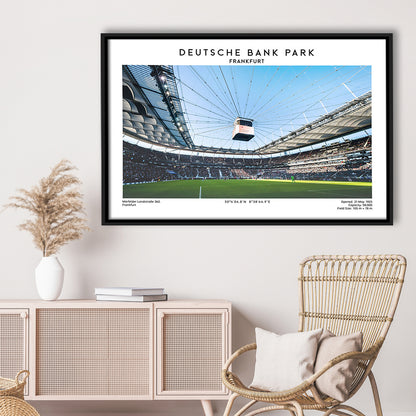 Deutsche Bank Park Print, Frankfurt Football Stadium Wall Art , Bundesliga Fans, Framed Canvas Print Wall Art