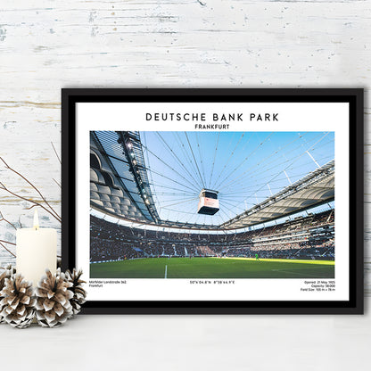 Deutsche Bank Park Print, Frankfurt Football Stadium Wall Art , Bundesliga Fans, Framed Canvas Print Wall Art