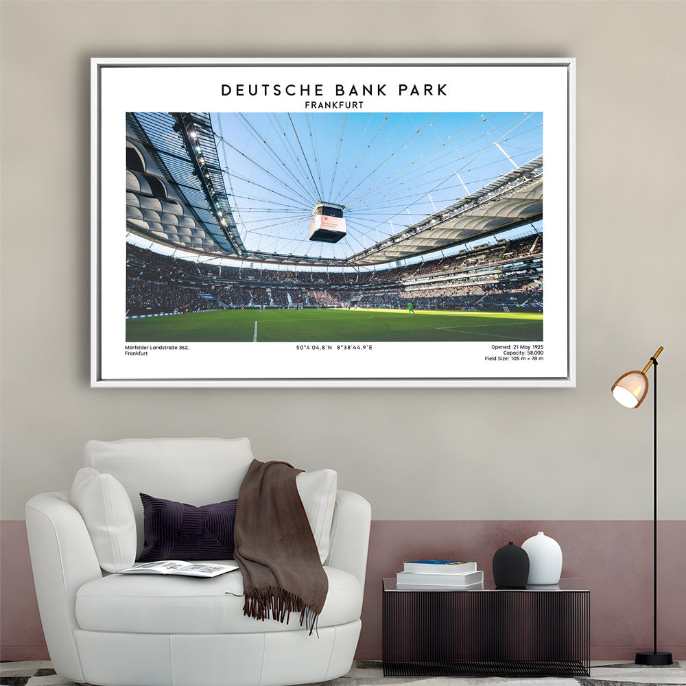 Deutsche Bank Park Print, Frankfurt Football Stadium Wall Art , Bundesliga Fans, Framed Canvas Print Wall Art