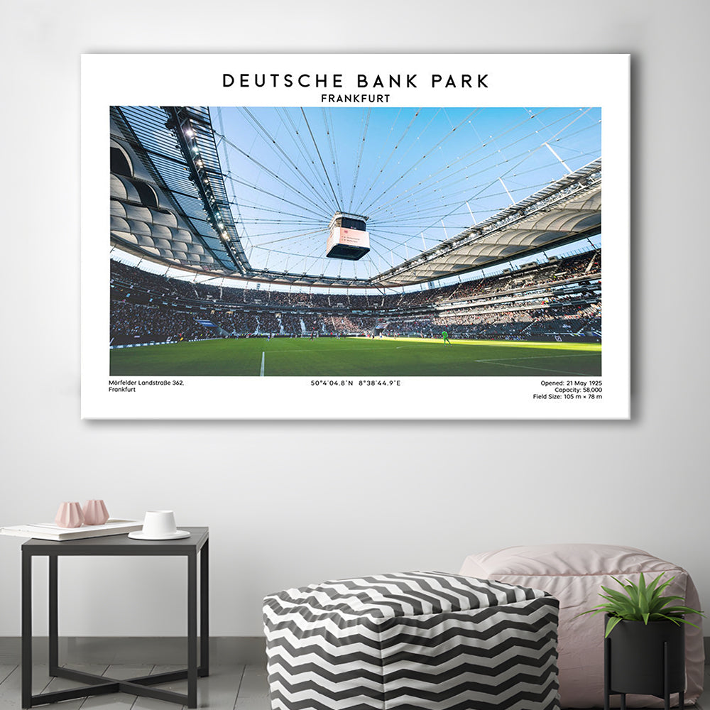 Deutsche Bank Park Print, Frankfurt Football Stadium Wall Art , Bundesliga Fans, Canvas Print Wall Art, Man Cave Gift