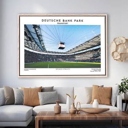 Deutsche Bank Park Print, Frankfurt Football Stadium Wall Art , Bundesliga Fans, Framed Canvas Print Wall Art