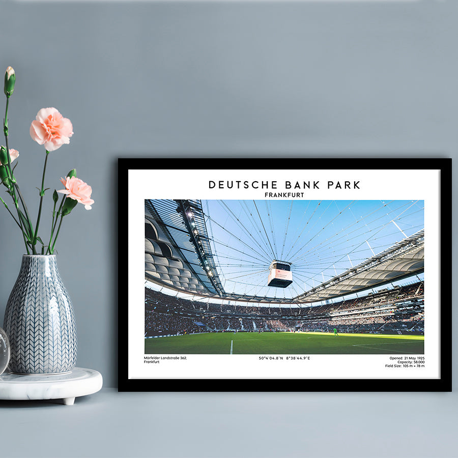 Deutsche Bank Park Print, Frankfurt Football Stadium Wall Art , Bundesliga Fans, Framed Art Print Wall Decor