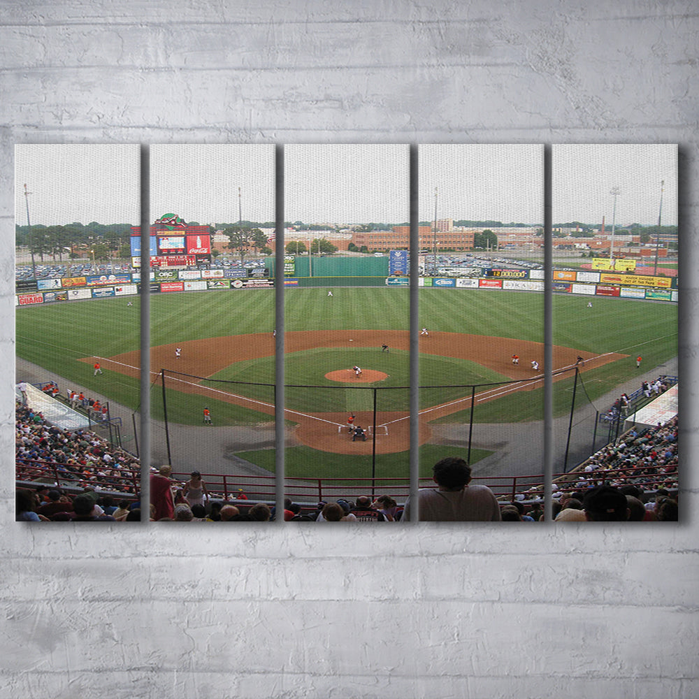 Diamond Stadium, Stadium Canvas, Sport Art, 5 Panel B, Extra Large Canvas, Canvas Print Wall Art