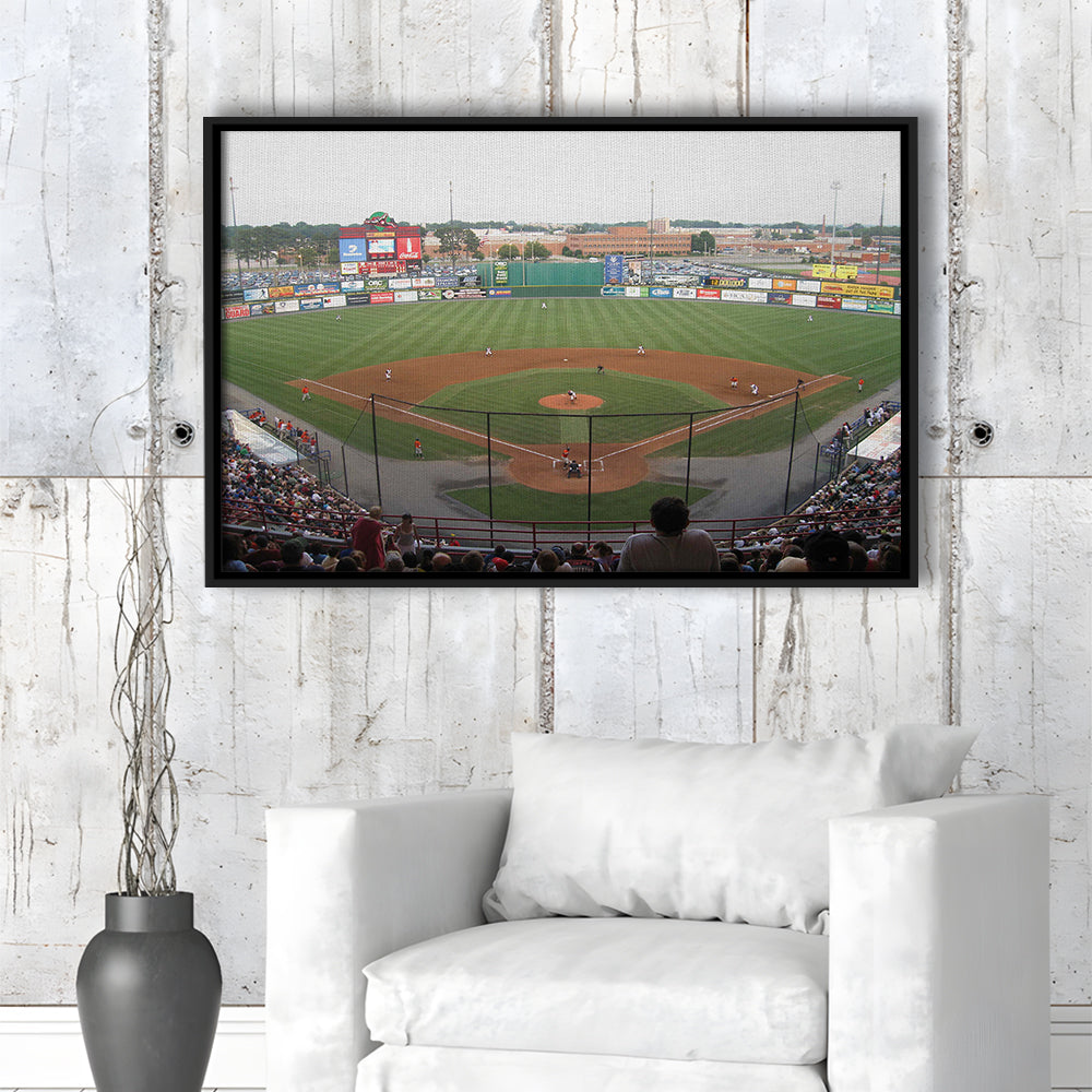 Diamond Stadium, Stadium Canvas, Sport Art, Framed Canvas Print Wall Art, Floating Frame