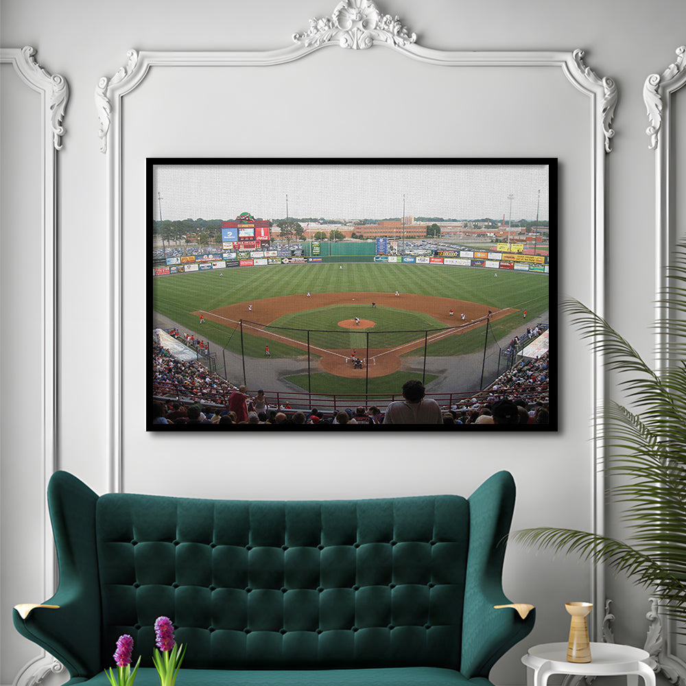 Diamond Stadium, Stadium Canvas, Sport Art, Gift for him, Framed Art Print Wall Decor, Picture Framed