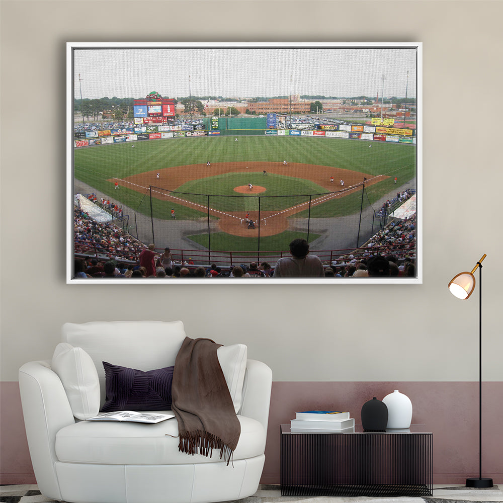 Diamond Stadium, Stadium Canvas, Sport Art, Framed Canvas Print Wall Art, Floating Frame
