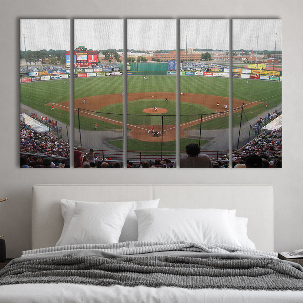 Diamond Stadium, Stadium Canvas, Sport Art, 5 Panel B, Extra Large Canvas, Canvas Print Wall Art