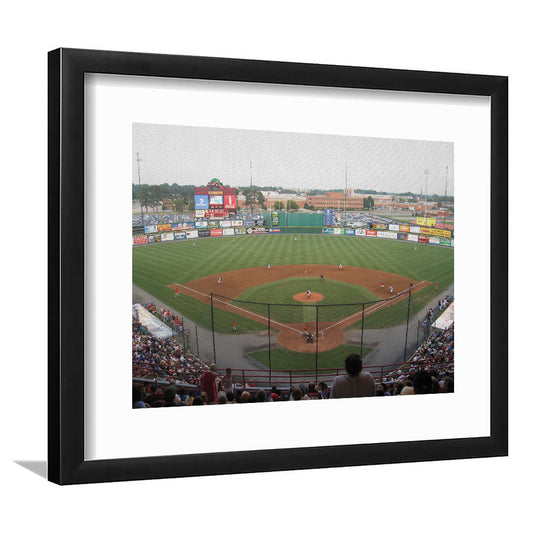 Diamond Stadium, Stadium Canvas, Sport Art, Gift for him, White Border Framed Art Print Wall Decor