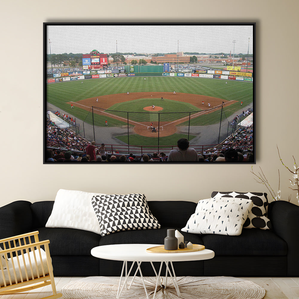 Diamond Stadium, Stadium Canvas, Sport Art, Framed Canvas Print Wall Art, Floating Frame