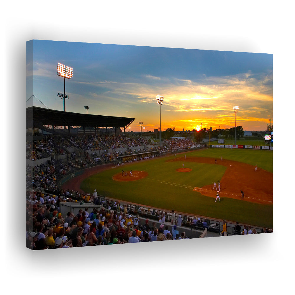 Diamond Stadium at Sunset, Stadium Canvas, Sport Art, Gift for him, Man Cave Decor, Art Print, Canvas Print Wall Art