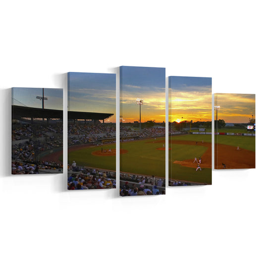 Diamond Stadium at Sunset, Stadium Canvas, Sport Art, Gift for him, 5 Panel, Large Canvas, Canvas Print Wall Art