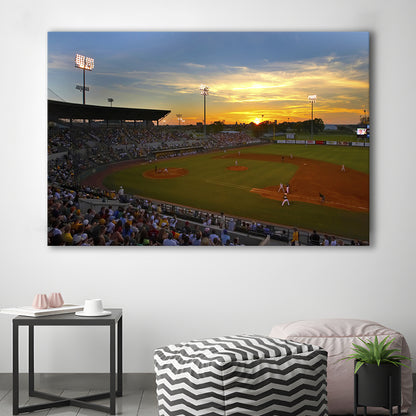 Diamond Stadium at Sunset, Stadium Canvas, Sport Art, Gift for him, Man Cave Decor, Art Print, Canvas Print Wall Art