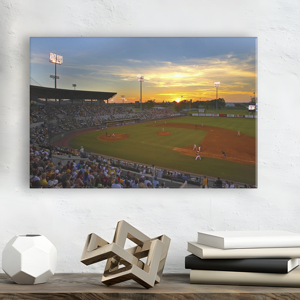 Diamond Stadium at Sunset, Stadium Canvas, Sport Art, Gift for him, Man Cave Decor, Art Print, Canvas Print Wall Art