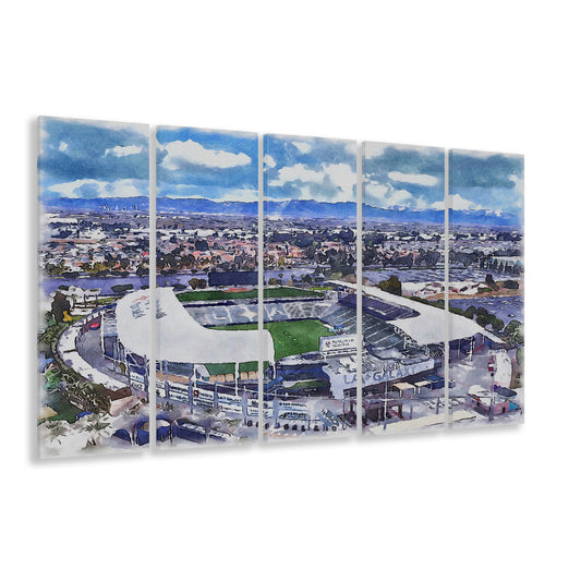 Dignity Health Sports Park Painting Stadium Watercolor, Sport Art, Extra Large Canvas Print Wall Art