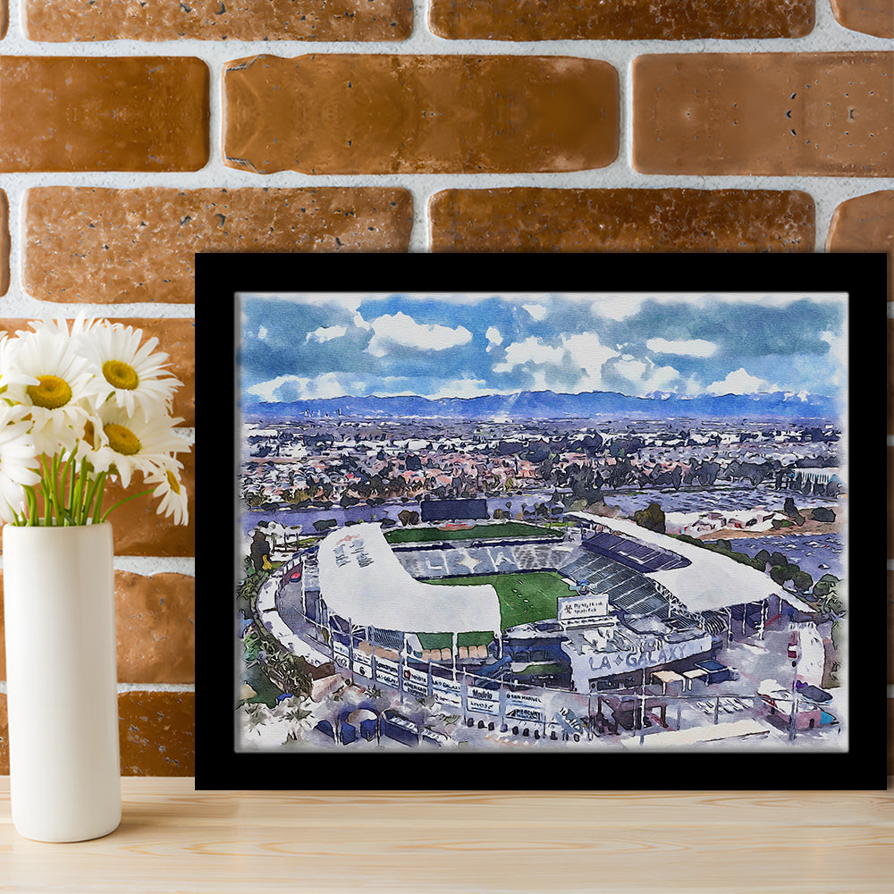 Dignity Health Sports Park Painting Stadium Watercolor, Sport Gift Art, Framed Art Print Wall Decor