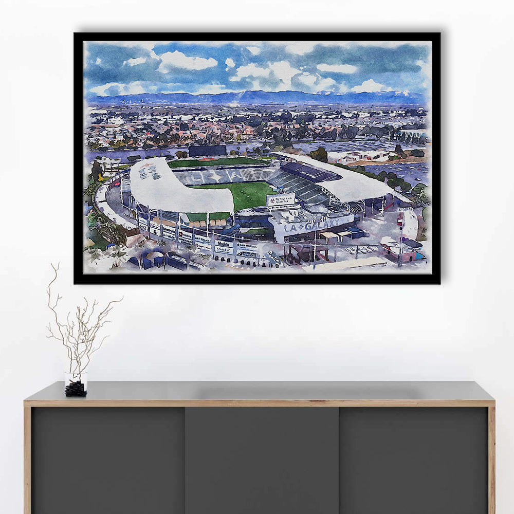 Dignity Health Sports Park Painting Stadium Watercolor, Sport Gift Art, Framed Art Print Wall Decor