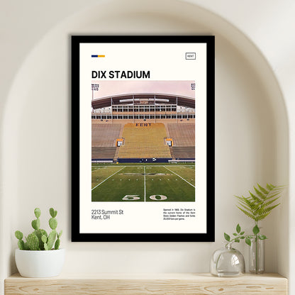 Dix Stadium Print, Kent State Golden Flashes Stadium Art, Gifts for him, Sport Art, Framed Art Print Wall Decor