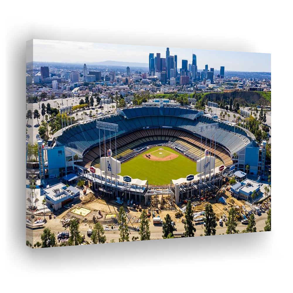 Dodger Stadium Aerial View, Stadium Canvas, Sport Art, Gift for him, Man Cave Decor, Art Print, Canvas Print Wall Art