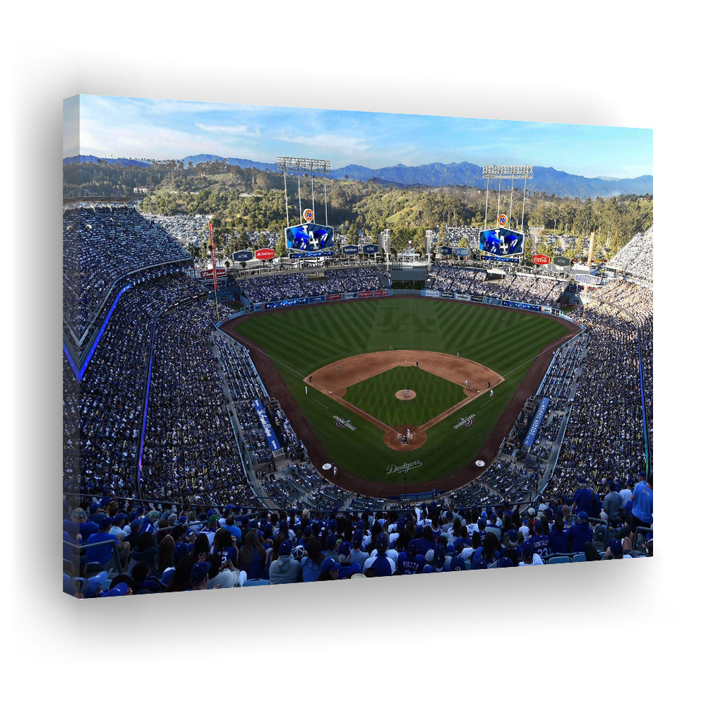 Dodger Stadium La, Stadium Canvas, Sport Art, Gift for him, Man Cave Decor, Art Print, Canvas Print Wall Art