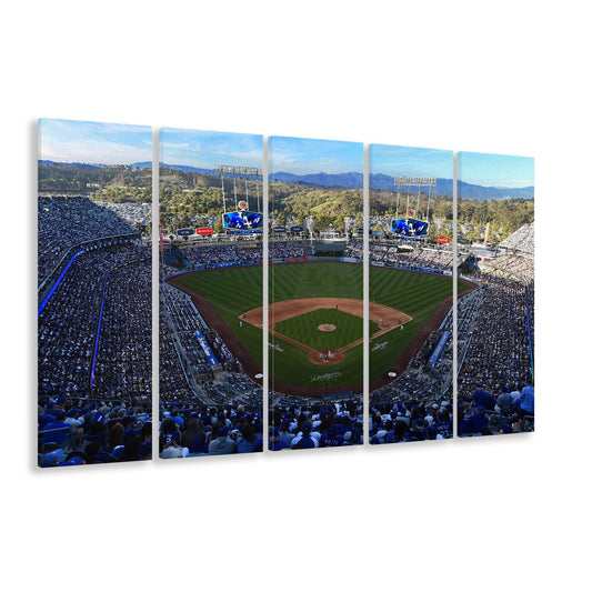 Dodger Stadium La, Stadium Canvas, Sport Art, 5 Panel B, Extra Large Canvas, Canvas Print Wall Art