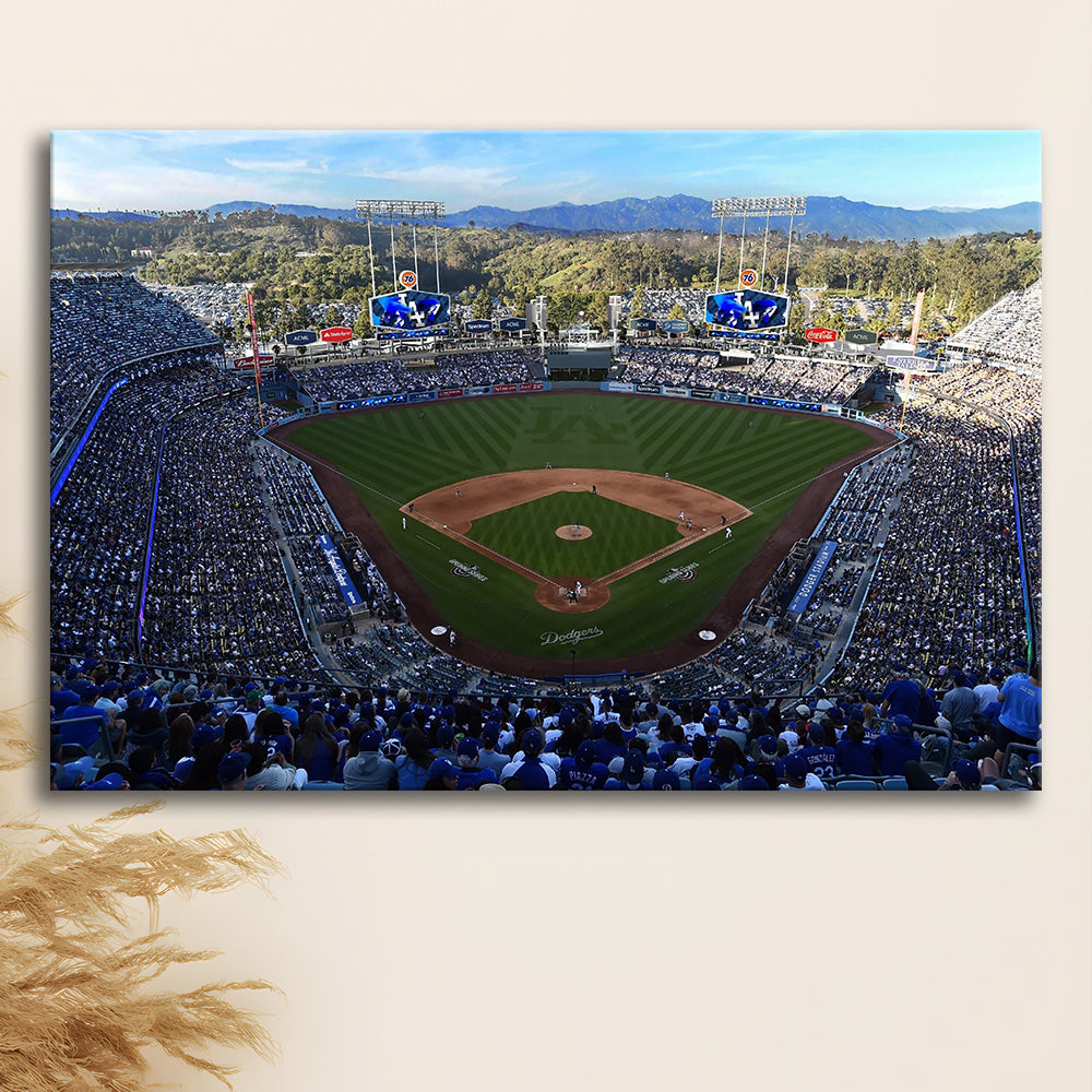 Dodger Stadium La, Stadium Canvas, Sport Art, Gift for him, Man Cave Decor, Art Print, Canvas Print Wall Art