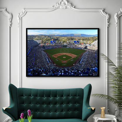 Dodger Stadium La, Stadium Canvas, Sport Art, Gift for him, Framed Art Print Wall Decor, Picture Framed
