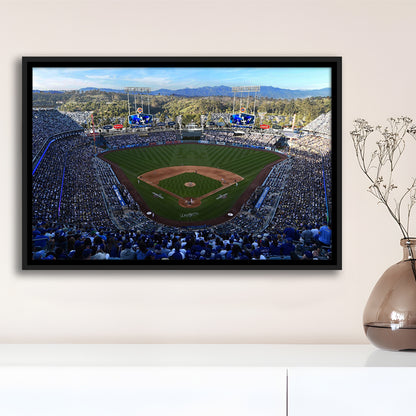 Dodger Stadium La, Stadium Canvas, Sport Art, Framed Canvas Print Wall Art, Floating Frame