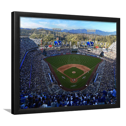 Dodger Stadium La, Stadium Canvas, Sport Art, Gift for him, Framed Art Print Wall Decor, Picture Framed