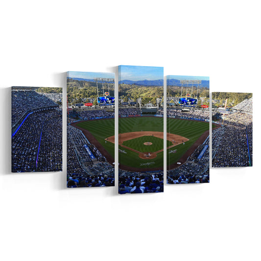 Dodger Stadium La, Stadium Canvas, Sport Art, Gift for him, 5 Panel, Large Canvas, Canvas Print Wall Art