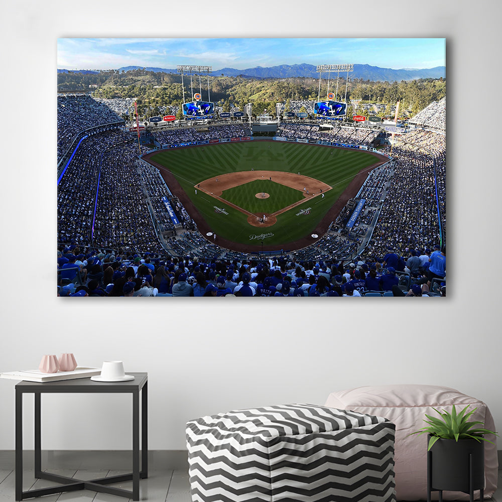 Dodger Stadium La, Stadium Canvas, Sport Art, Gift for him, Man Cave Decor, Art Print, Canvas Print Wall Art