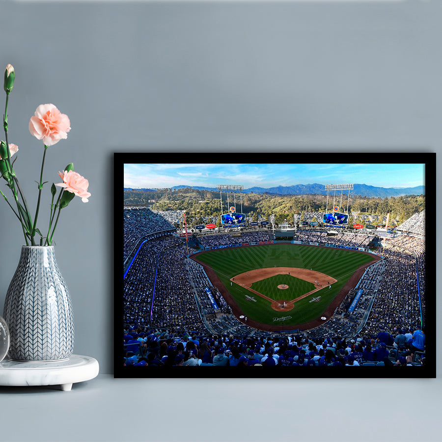 Dodger Stadium La, Stadium Canvas, Sport Art, Gift for him, Framed Art Print Wall Decor, Picture Framed