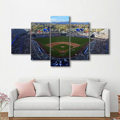Dodger Stadium La, Stadium Canvas, Sport Art, Gift for him, 5 Panel, Large Canvas, Canvas Print Wall Art